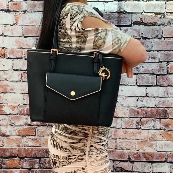 NWT Michael kors saffiano Frame  leather tote - Picture 6 of 8